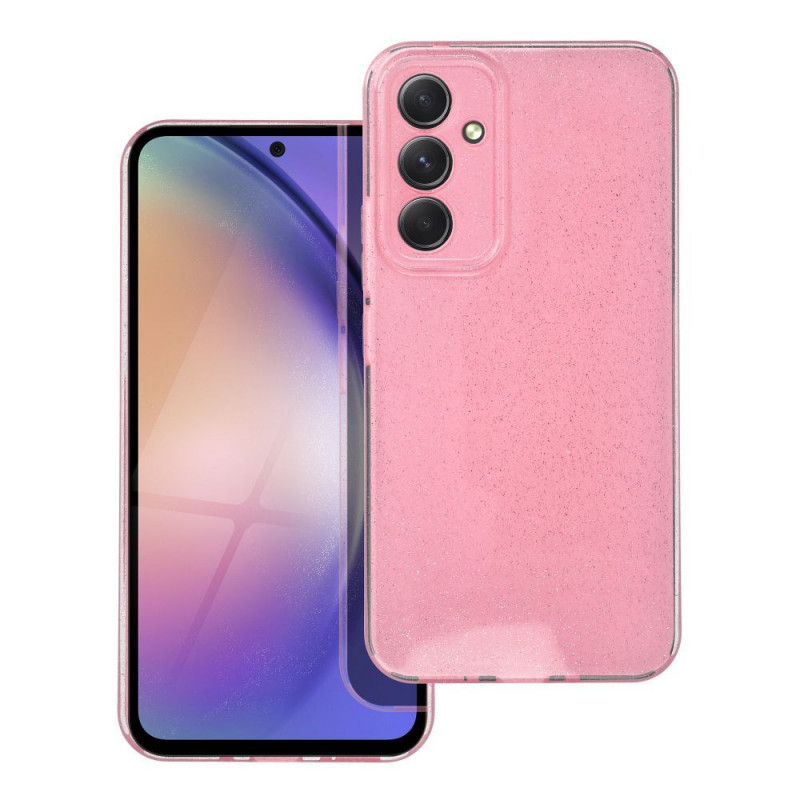 Kryt CLEAR 2mm BLINK na Samsung Galaxy A54 Růžový