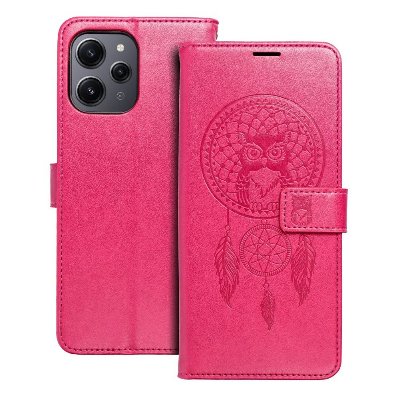 Peněženkové pouzdro MEZZO Book na XIAOMI Redmi 12 Lapač snů  Purpurový