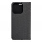 Peněženkové pouzdro LUNA Book Carbon na Apple iPhone 15 Pro Uhlíkové vlákno, Elegantní  Černý
