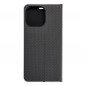 Peněženkové pouzdro LUNA Book Carbon na Apple iPhone 15 Pro Max Uhlíkové vlákno, Elegantní  Černý