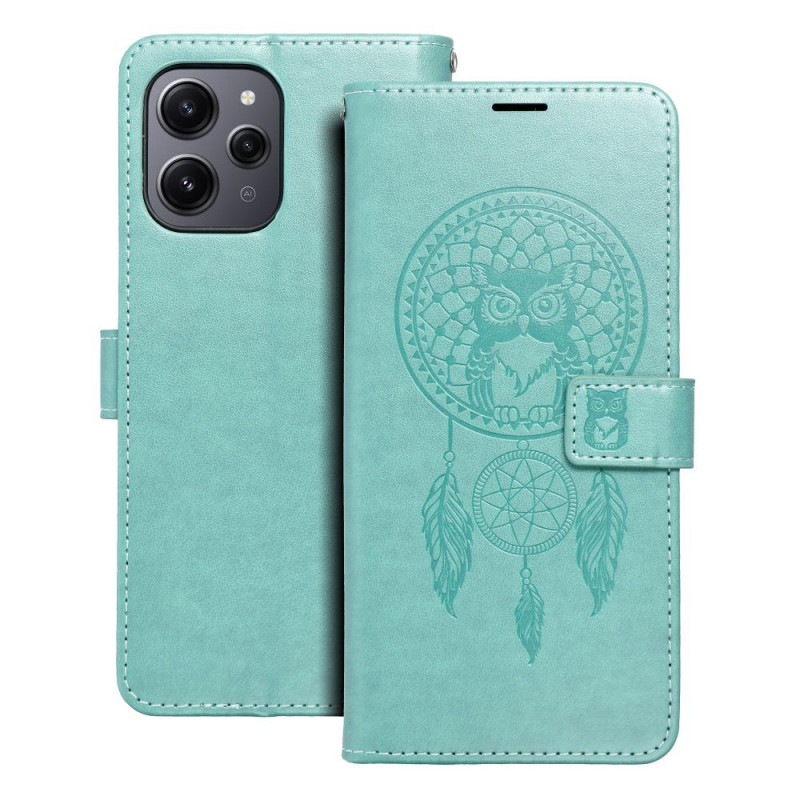 Peněženkové pouzdro MEZZO Book na XIAOMI Redmi 12 Lapač snů  Zelený