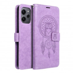 Peněženkové pouzdro MEZZO Book na XIAOMI Redmi 12 Lapač snů  Fialový (Purple)