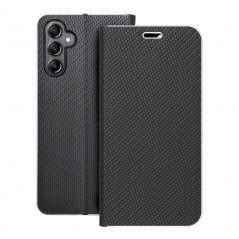 Peněženkové pouzdro LUNA Book Carbon na Samsung Galaxy A14 5G Uhlíkové vlákno, Elegantní  Černý