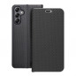 Peněženkové pouzdro LUNA Book Carbon na Samsung Galaxy A14 5G Uhlíkové vlákno, Elegantní  Černý