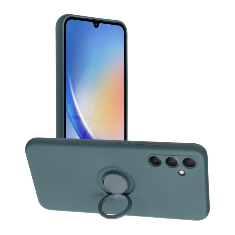 Kryt Silicone ring na Samsung Galaxy A34 Zelený