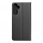Peněženkové pouzdro LUNA Book Carbon na Samsung Galaxy A34 Uhlíkové vlákno, Elegantní  Černý