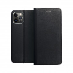 Peněženkové pouzdro LUNA Book Carbon na Samsung Galaxy A34 Uhlíkové vlákno, Elegantní  Černý
