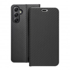 Peněženkové pouzdro LUNA Book Carbon na Samsung Galaxy A34 Uhlíkové vlákno, Elegantní  Černý
