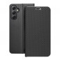 Peněženkové pouzdro LUNA Book Carbon na Samsung Galaxy A34 Uhlíkové vlákno, Elegantní  Černý