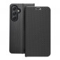 Peněženkové pouzdro LUNA Book Carbon na Samsung Galaxy A54 Uhlíkové vlákno, Elegantní  Černý