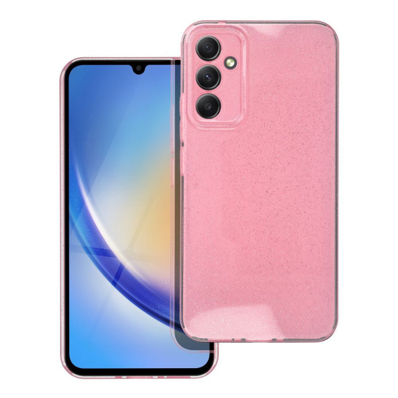 Kryt CLEAR 2mm BLINK na Samsung Galaxy A34 Růžový