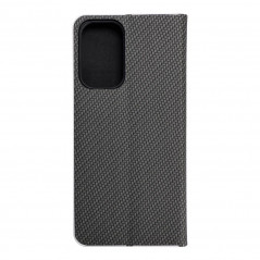 Peněženkové pouzdro LUNA Book Carbon na Samsung Galaxy A23 5G Uhlíkové vlákno, Elegantní  Černý