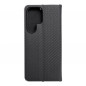 Peněženkové pouzdro LUNA Book Carbon na Samsung Galaxy S23 Ultra 5G Uhlíkové vlákno, Elegantní  Černý