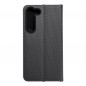 Peněženkové pouzdro LUNA Book Carbon na Samsung Galaxy S23 5G Uhlíkové vlákno, Elegantní  Černý