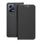 Peněženkové pouzdro LUNA Book Carbon na XIAOMI Redmi Note 12 5G Uhlíkové vlákno, Elegantní  Černý