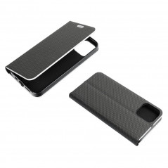 Peněženkové pouzdro LUNA Book Carbon na XIAOMI Redmi Note 12 Pro Plus 5G Uhlíkové vlákno, Elegantní  Černý