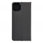 Peněženkové pouzdro LUNA Book Carbon na Apple iPhone 15 Plus Uhlíkové vlákno, Elegantní  Černý