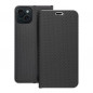 Peněženkové pouzdro LUNA Book Carbon na Apple iPhone 15 Plus Uhlíkové vlákno, Elegantní  Černý