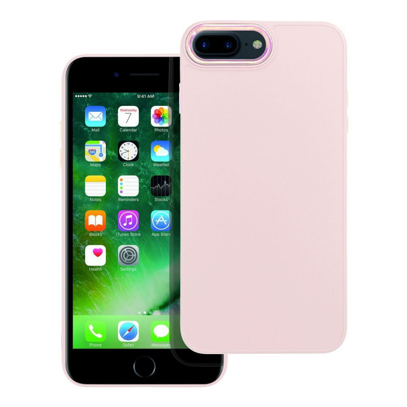 Kryt FRAME na Apple iPhone 7 Plus Elegantní  Pudrově růžový