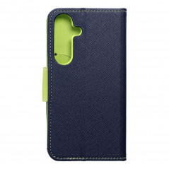 Peněženkové pouzdro Fancy Book na Samsung Galaxy S24 Námořnická modrá / Limetkovo zelený