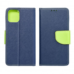 Peněženkové pouzdro Fancy Book na Samsung Galaxy S24 PLUS Námořnická modrá / Limetkovo zelený