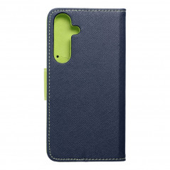Peněženkové pouzdro Fancy Book na Samsung Galaxy S24 PLUS Námořnická modrá / Limetkovo zelený