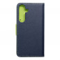 Peněženkové pouzdro Fancy Book na Samsung Galaxy S24 PLUS Námořnická modrá / Limetkovo zelený