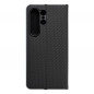 Peněženkové pouzdro LUNA Book Carbon na Samsung Galaxy S24 ULTRA Uhlíkové vlákno, Elegantní  Černý