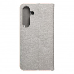 Peněženkové pouzdro LUNA Book Gold na Samsung Galaxy S24 Elegantní  Stříbrný