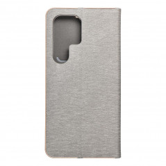 Peněženkové pouzdro LUNA Book Gold na Samsung Galaxy S24 ULTRA Elegantní  Stříbrný