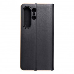 Peněženkové pouzdro LUNA Book Gold na Samsung Galaxy S24 ULTRA Elegantní  Černý