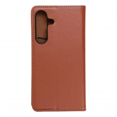 Peněženkové pouzdro Leather case SMART PRO na Samsung Galaxy S24 Elegantní  Hnědý
