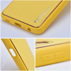 Kryt LEATHER na Samsung Galaxy S24 PLUS Žlutý
