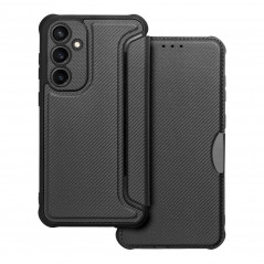Peněženkové pouzdro Razor Book na Samsung Galaxy S23 FE Uhlíkové vlákno, Karbonový vzor  Černý