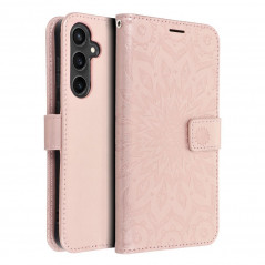 Peněženkové pouzdro MEZZO Book na Samsung Galaxy S23 FE Mandala  Růžovo-zlatý
