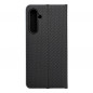 Peněženkové pouzdro LUNA Book Carbon na Samsung Galaxy S23 FE Uhlíkové vlákno, Elegantní  Černý