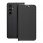 Peněženkové pouzdro LUNA Book Carbon na Samsung Galaxy S23 FE Uhlíkové vlákno, Elegantní  Černý