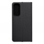 Peněženkové pouzdro LUNA Book Carbon na Samsung Galaxy A35 Uhlíkové vlákno, Elegantní  Černý
