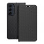 Peněženkové pouzdro LUNA Book Carbon na Samsung Galaxy A35 Uhlíkové vlákno, Elegantní  Černý