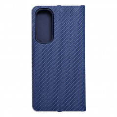 Peněženkové pouzdro LUNA Book Carbon na Samsung Galaxy A35 Uhlíkové vlákno, Elegantní  Modrý