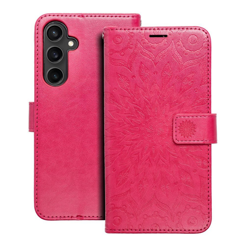 Peněženkové pouzdro MEZZO Book na Samsung Galaxy S23 FE Mandala  Purpurový
