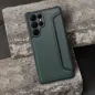 Peněženkové pouzdro Razor Book na Samsung Galaxy S23 FE Uhlíkové vlákno, Karbonový vzor  Tmavě zelený