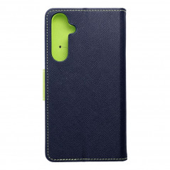 Peněženkové pouzdro Fancy Book na Samsung Galaxy A55 Námořnická modrá / Limetkovo zelený