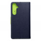 Peněženkové pouzdro Fancy Book na Samsung Galaxy A55 Námořnická modrá / Limetkovo zelený