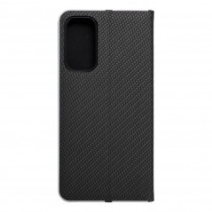 Peněženkové pouzdro LUNA Book Carbon na Samsung Galaxy A15 5G Uhlíkové vlákno, Elegantní  Černý