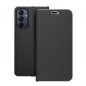 Peněženkové pouzdro LUNA Book Carbon na Samsung Galaxy A15 5G Uhlíkové vlákno, Elegantní  Černý