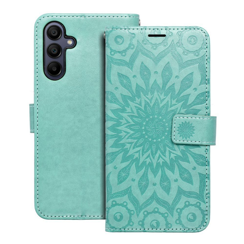 Peněženkové pouzdro MEZZO Book na Samsung Galaxy A15 5G Mandala  Zelený