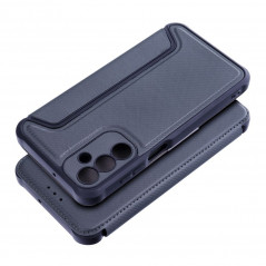 Peněženkové pouzdro Razor Book na Samsung Galaxy A15 5G Uhlíkové vlákno, Karbonový vzor  Modrý