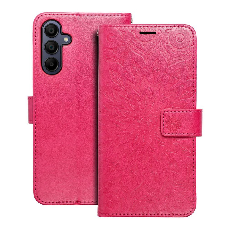Peněženkové pouzdro MEZZO Book na Samsung Galaxy A15 5G Mandala  Purpurový