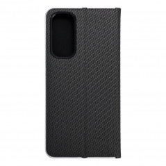 Peněženkové pouzdro LUNA Book Carbon na Samsung Galaxy A25 5G Uhlíkové vlákno, Elegantní  Černý
